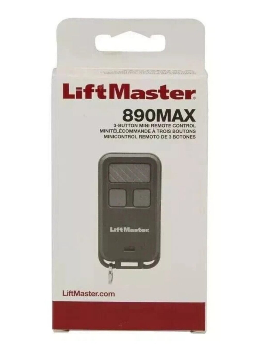 LiftMaster 890MAX 3-Button security Mini key chain Garage Door Opener Control